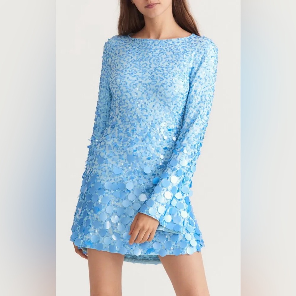 Loveshackfancy Lightning Sequined Mini Dress - image 1